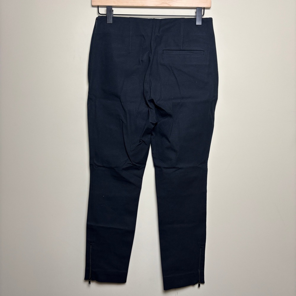 COS Navy Blue Stretch Elastic Waist Side Zip Crop Ankle Trouser Pants Women 8 US - Picture 6 of 10